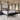 Black Tibetan Lamb Sheepskin Bench in Satin Brass Finish, room photo 5