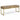African Kuba Cloth Bench in Satin Brass, product view 1