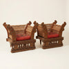 Antique Indian Pidha Wedding Chairs - Pair