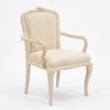 Faux Bois Armchairs, Set of 4 - Aged White