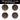Makenge basket selection grid, X-Large, 21 to 22 inch diameter. Baskets numbered 6 to 9. Choose your basket by its number.