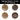 Makenge basket selection grid, X-Large, 21 to 22 inch diameter. Baskets numbered 10 to 13. Choose your basket by its number.