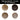 Makenge basket selection grid, X-Large, 21 to 22 inch diameter. Baskets numbered 14 to 17. Choose your basket by its number.