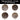 Makenge basket selection grid, X-Large, 21 to 22 inch diameter. Baskets numbered 34 to 37. Choose your basket by its number.
