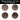 Makenge basket selection grid, XX-Large, 23 to 24 inch diameter. Baskets numbered 5 to 8. Choose your basket by its number.