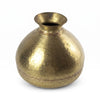 large Pakistani brass milk pot, studio view 1