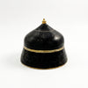 large Black brass and bone decorative box, studio view 1