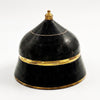 medium Black brass and bone decorative box, studio view 2
