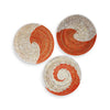 Handwoven Set Of 3 Handwoven Orange & White Fele Wall Baskets â Made In Senegal Basket Crafted By Artisans by Outpost Original