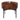 Brown Cowhide Aria Bench in Matt Black