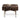 Exotic Brown Cowhide Aria Bench in Antique Brass