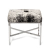 Black & White Speckle Upholstered Cowhide Bench by Outpost Original