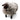 Kalgan curly lamb sheep bench, close view of the stitched suede face and drop ears
