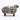 Kalgan curly lamb sheep bench, right-side studio view with suede-covered legs