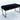 Dark Gray Kalgan Lamb Bench with Dull Nickel Cube Base