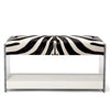 Diego Bench In Stencil Zebra Upholstered Upholstered Cowhide Bench by Outpost Original