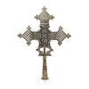 Vintage Ethiopian Silver Cross On Lucite Stand â Handmade African Processional Art by Outpost Original