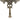 Handmade Silver Ethiopian Processional Cross on Lucite Stand