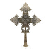 Handmade Silver Ethiopian Processional Cross On Lucite Stand by Outpost Original
