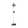 Handmade Brass & Silver Ethiopian Cross On Stand â African Religious Art by Outpost Original