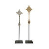 Handmade Brass & Silver Ethiopian Cross On Stand â African Religious Art by Outpost Original