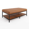 Upholstered Coffee Table - Caramel