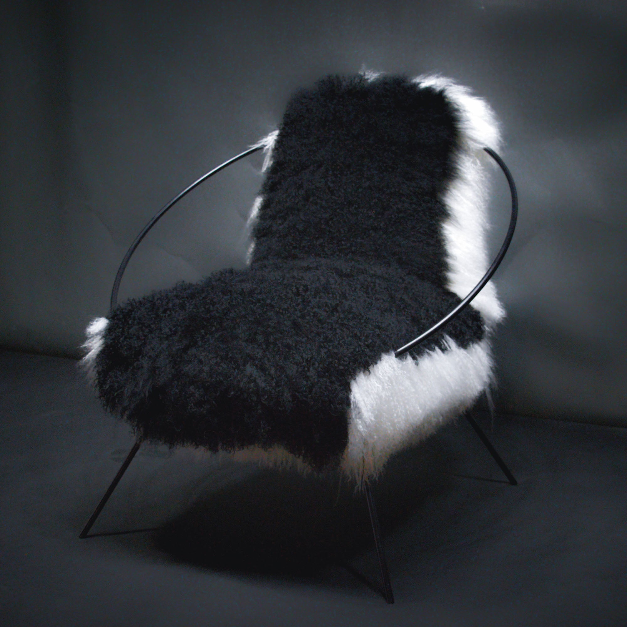 Round Native Chair Tibetan Lamb Round Lounge Chair | Outpost Original