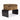 Kuba cloth Key West bench, left three-quarter view on a matte black metal base