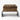 Kuba cloth Key West bench, front view on a matte black waterfall metal base