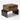 Kuba cloth Key West bench, right three-quarter view on a matte black metal base
