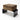 Kuba cloth Key West bench, opposite three-quarter view showing the tailored seat