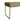 African Upholstered Kuba Cloth Bench In Satin Brass Metal Finish Bench by Outpost Original
