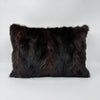Mink Fur Pillow - Mahogany