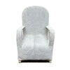 Beaded African Yoruba Chair In White Flower by Outpost Original