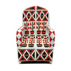 Beaded African Yoruba Chair In Red Geometric by Outpost Original