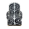 Beaded African Yoruba Chair In Black & White Zebra by Outpost Original