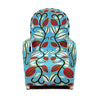 Beaded African Yoruba Chair In Turquoise Flower by Outpost Original