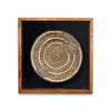 Vintage Makenge Basket Wall Art on Maple Wood Frame