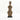 Gold Cowrie-hat African Namji doll 18.5 in — handmade Cameroon beaded figurine