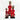 Red Cowrie-hat African Namji dolls in three sizes — handmade Cameroon figurines