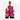 Hot Pink Cowrie-hat African Namji dolls in three sizes — handmade Cameroon figurines