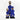 Cobalt Blue Cowrie-hat African Namji dolls in three sizes — handmade Cameroon figurines