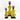 Yellow Cowrie-hat African Namji dolls in three sizes — handmade Cameroon figurines