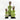Lime Green Cowrie-hat African Namji dolls in three sizes — handmade Cameroon figurines