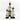 White Beaded-hat African Namji dolls in three sizes — handmade Cameroon figurines