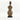 Gold Beaded-hat African Namji doll 18.5 in — handmade Cameroon beaded figurine