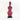 Hot Pink Beaded-hat African Namji doll 18.5 in — handmade Cameroon beaded figurine