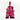 Hot Pink Beaded-hat African Namji dolls in three sizes — handmade Cameroon figurines