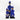 Cobalt Blue Beaded-hat African Namji dolls in three sizes — handmade Cameroon figurines