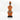 Orange Beaded-hat African Namji doll 18.5 in — handmade Cameroon beaded figurine